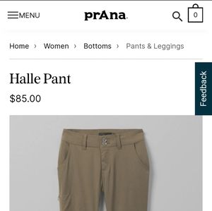 Prana Halle Pant size 6 regular inseam